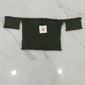 Dark Green crop top